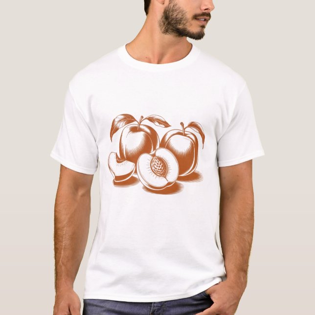 Vintage Peach Illustration Men’s T-Shirt (Vorderseite)