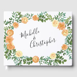 Vintage Peach Rose Hochzeit Gästebuch