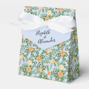 Vintage Peach Rose Hochzeit mit Light Blue Geschenkschachtel