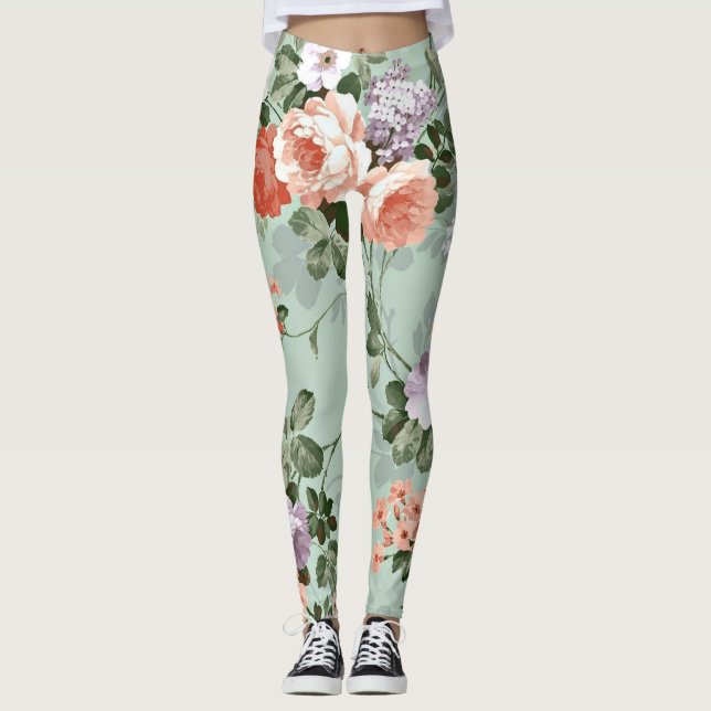 Vintage Peach-Rose Leggings (Vorderseite)