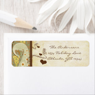 Vintage Peacock Gelbe Pfeichenkorallentöne