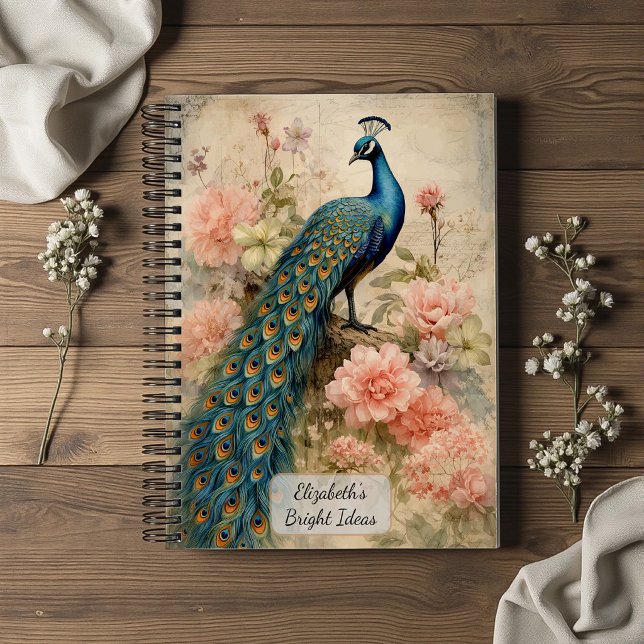Vintage Peacock Notizbuch (Von Creator hochgeladen)