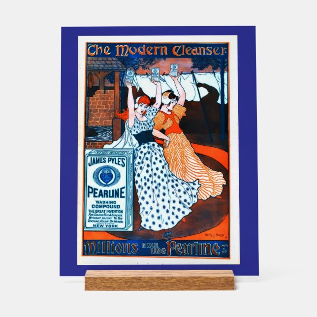 "Vintage Pearline Cleanser Ad" Acrylschild (Vorderseite)