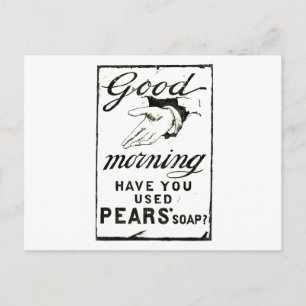 Vintage PEARS SOAP-WERBUNG - Circa 1895 Postkarte