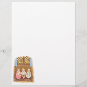 Vintage Pease Porridge Hot Kinderreim aus dem Kind Flyer