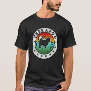 Vintage Peekapoo Retro Hundemama Vater T-Shirt