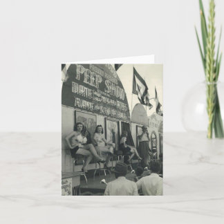 Vintage Peep-Show-Note Feiertagskarte