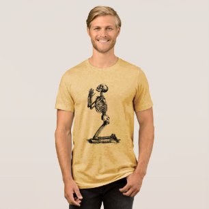 Vintage Peitsche: Skeleton-Spaß beten Tri-Blend Shirt