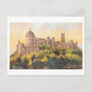 Vintage Pena Palace in Sintra, Portugal, Postkarte