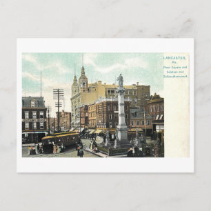 Vintage Penn Square, Lancaster, Pennsylvania Postkarte