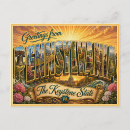 Vintage Pennsylvania Gruß Von Postkarte
