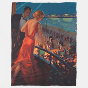 VINTAGE PENNSYLVANIA-RAILROAD-REISE FLEECEDECKE