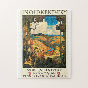 Vintage Pennsylvania RR, Kentucky-Reise-Werbung Puzzle