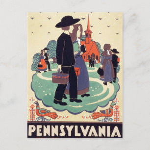 Vintage Pennsylvania-Schulhaus Postkarte