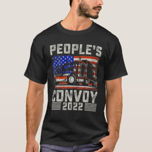 Vintage People's Convoy 2022 Unterstützen Trucker T-Shirt