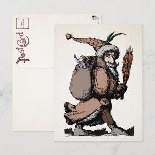 Vintage-Pere-Fouettard-Postkarte Postkarte
