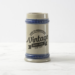 Vintage, perfekt gealtert zum 40. Geburtstag Bierglas