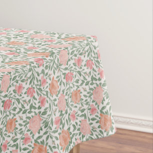 Vintage perfekte Rosa- und Pfirsichfarben-Rose Tischdecke