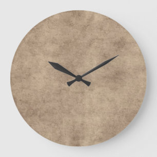 Vintage-Pergament Antikpapier-Hintergrund individu Große Wanduhr