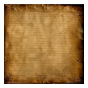 Vintage-Pergament Antikpapier-Hintergrund individu Poster