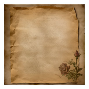 Vintage-Pergament Antikpapier-Hintergrund individu Poster