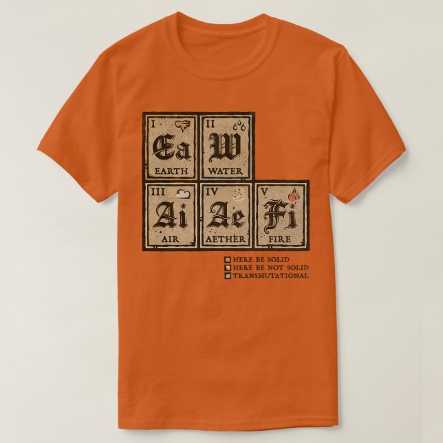 Vintage Periodic-Tabelle T-Shirt (Design vorne)
