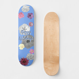 Vintage Periwinkle Gedämpfte Pink Florale Skateboa Skateboard