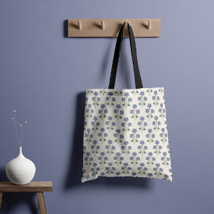 Vintage Periwinkle und Mohnrot Retro-Botanik