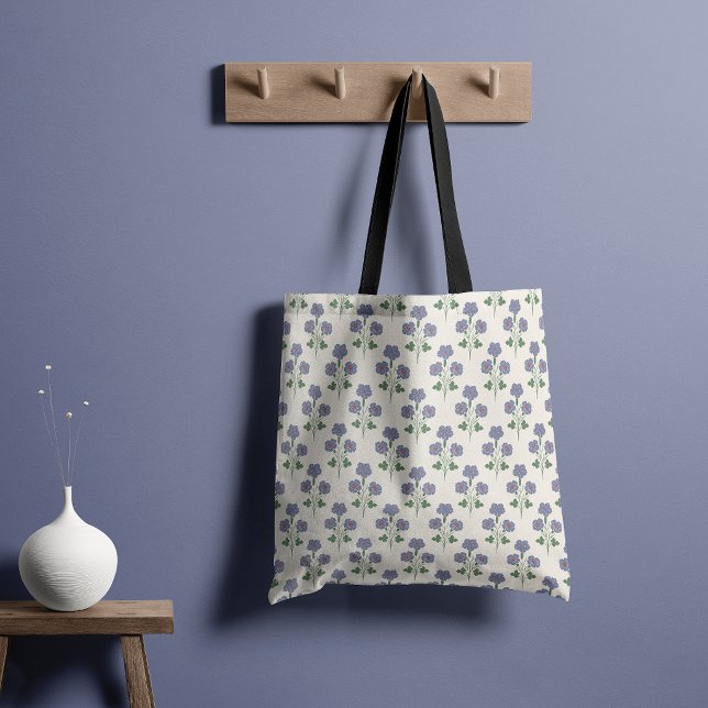 Vintage Periwinkle und Mohnrot Retro-Botanik (Von Creator hochgeladen)