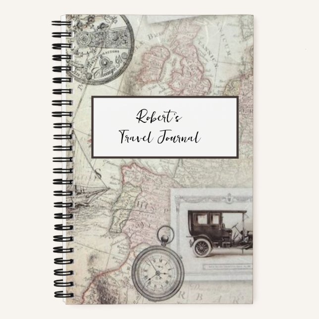 Vintage personalisiert notizbuch (Vorderseite)