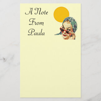 Vintage personalisierte Anmerkung des Briefpapiers Briefpapier