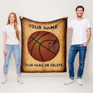 Vintage, Personalisierte Basketballschuhe, Sherpa Fleecedecke