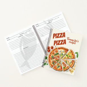 Vintage Personalisierte Pizzas Rezepte Notizbuch