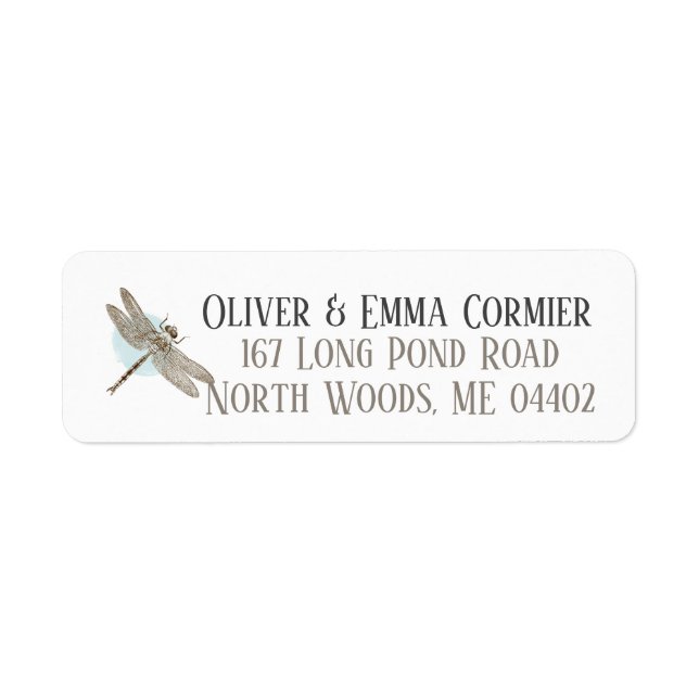 Vintage Personalisierte Rücksendeadresse (Vorne)