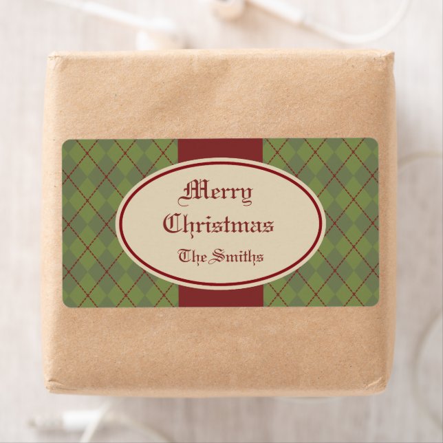 Vintage Personalisierte Weihnachtsgeschenke Tags E (Insitu)