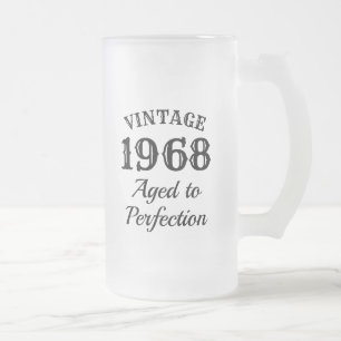 Vintage personalisierter Bierbecher-Geschenk zum G Mattglas Bierglas