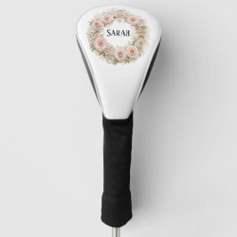 vintage personalisierter Blumenkranz Golf Headcover