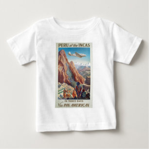 Vintage Peru der Inkas via Pan American Travel Baby T-shirt