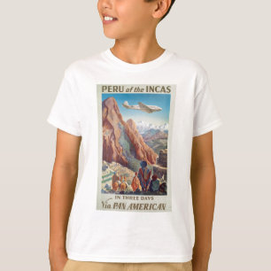 Vintage Peru der Inkas via Pan American Travel T-Shirt