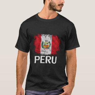 Vintage Peru-Flagge für peruanisches Geschenk T-Shirt