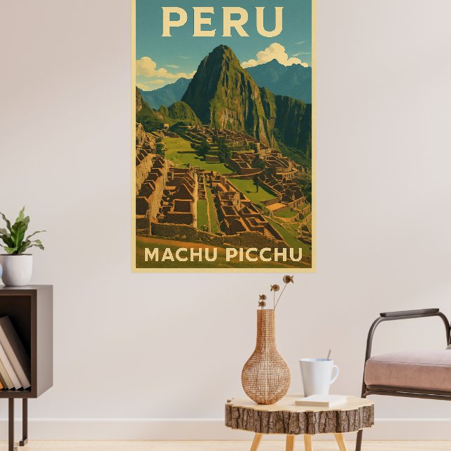 Vintage Peru Machu Picchu Poster (Wohnzimmer 3)