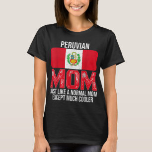 Vintage peruanische Mama Peru Flag Design Mutterta T-Shirt