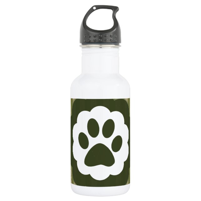 vintage pet paw trinkflasche (Vorderseite)