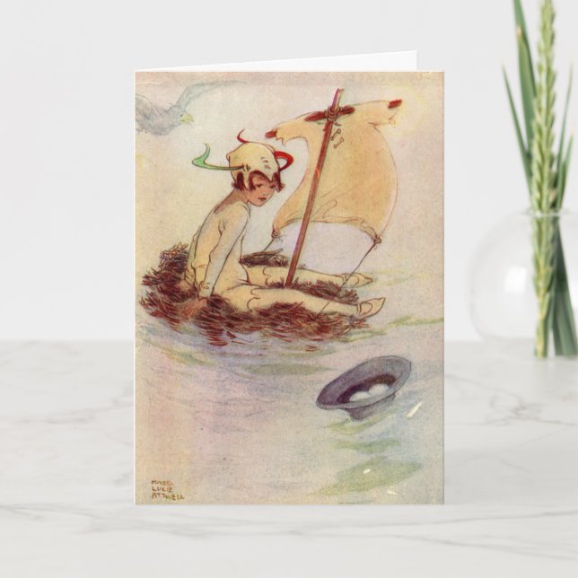 Vintage Peter Pan Bildkarte zum Anpassen Karte (Vorderseite)
