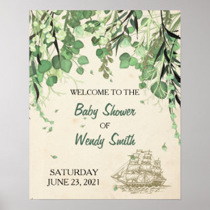 Vintage Peter Pan Neverland Willkommensschild Poster