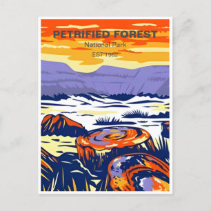 Vintage Petrified Forest Nationalpark Arizona Postkarte