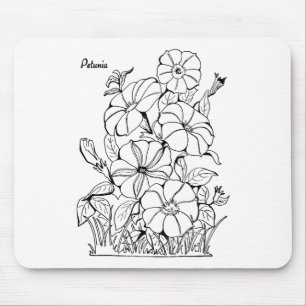 Vintage Petunia-Blume Mousepad