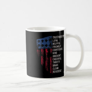 Vintage Pfadfinder-Geschenk US-Amerika-Flagge Pfad Kaffeetasse