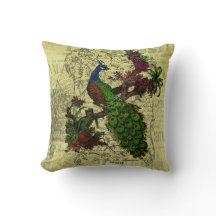Vintage Pfau auf Ast Bekleidung und Geschenke