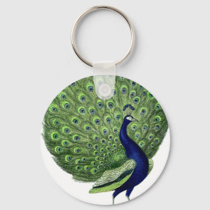 Vintage Pfau Schlüsselanhänger